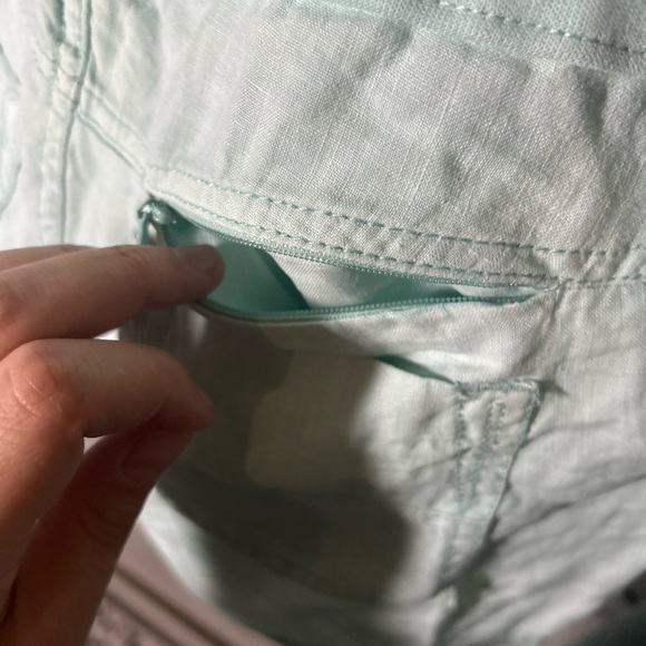 NEW Althleta Linen Shorts, Light Teal Lima Linen Shortie, Size 0 - Picture 4 of 9